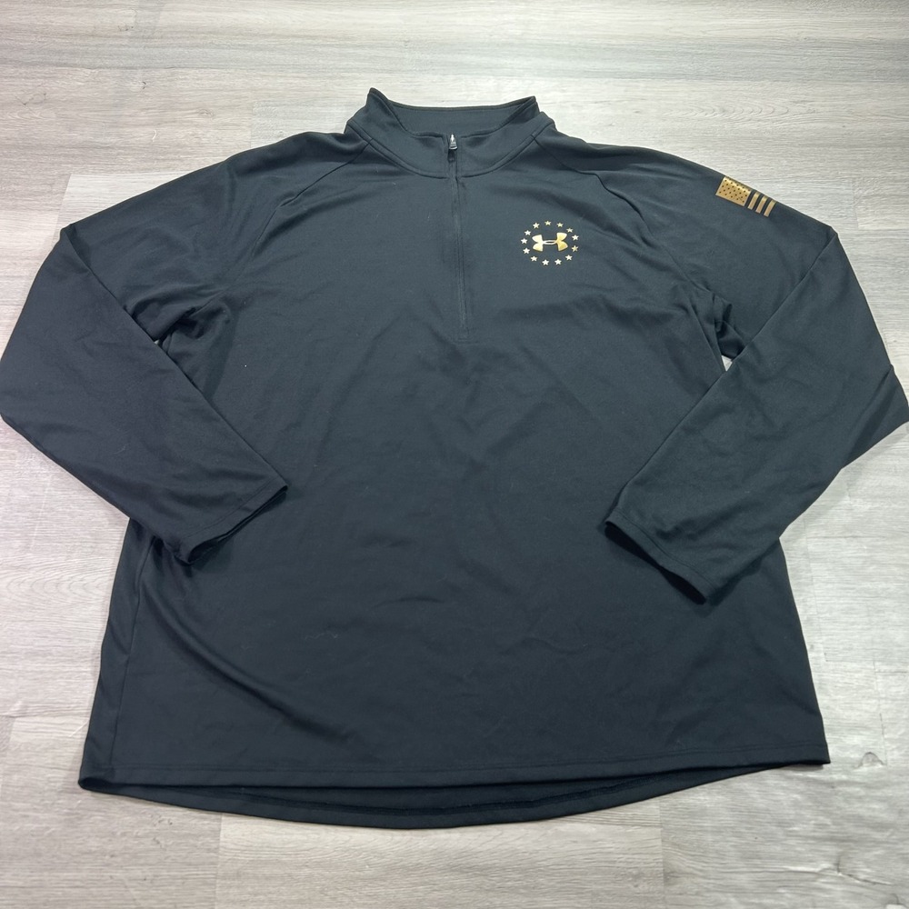 Under Armour Tactical HeatGear Pullover Mens XL Black 1/4 Zip Long Sleeve Top